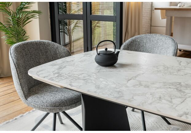 Керамічний стіл Нардо TML-1270 клауді грей+чорний - Фото №2