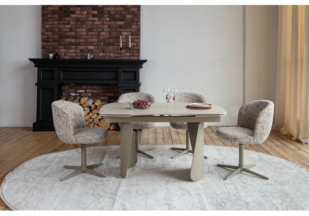 Керамічний стіл Нардо TML-1270 крема марфіль+бежевий - Фото №2