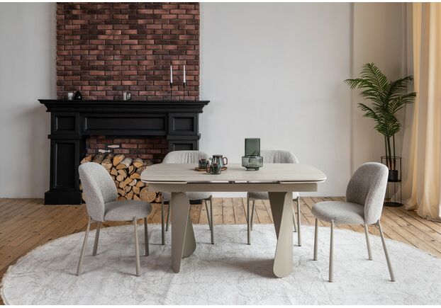 Керамічний стіл Нардо TML-1270 крема марфіль+бежевий - Фото №2