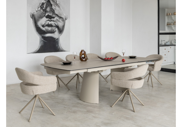 Керамический стол Вольтерра TML-1305 деликато беж+бежевый - Фото №2