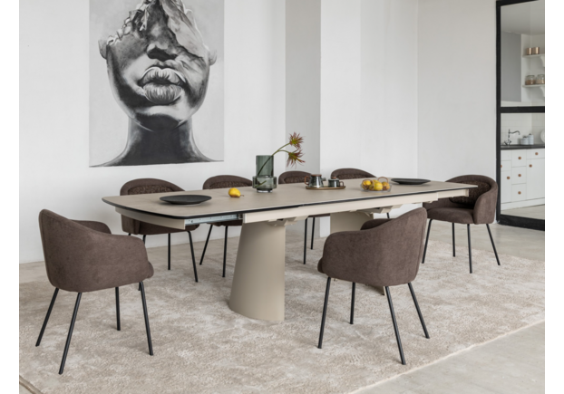 Керамический стол Вольтерра TML-1305 деликато беж+бежевый - Фото №2