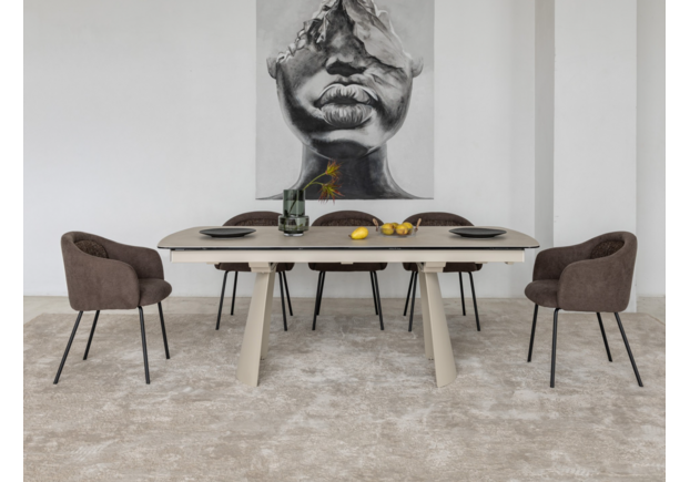 Керамический стол Вольтерра TML-1305 деликато беж+бежевый - Фото №2