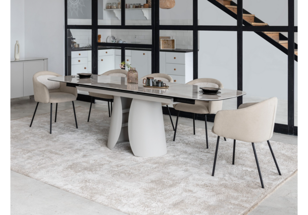 Керамический стол Лунарио TML-1320 айвори оникс+айвори - Фото №2