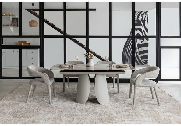 Керамический стол Лунарио TML-1320 айвори оникс+айвори - Фото №2