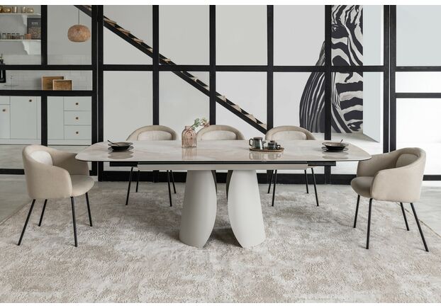 Керамический стол Лунарио TML-1320 айвори оникс+айвори - Фото №2