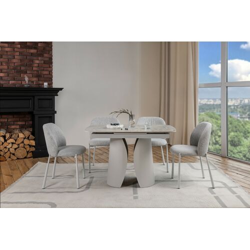 Керамічний стіл Лунаріо TML-1322 клауді грей+айворі - Фото №19