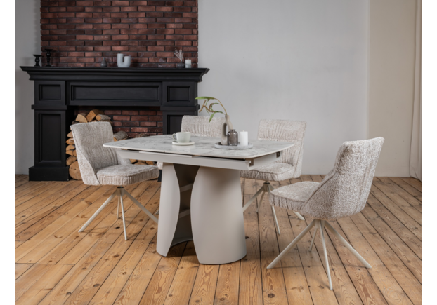 Керамічний стіл Лунаріо TML-1322 клауді грей+айворі - Фото №2