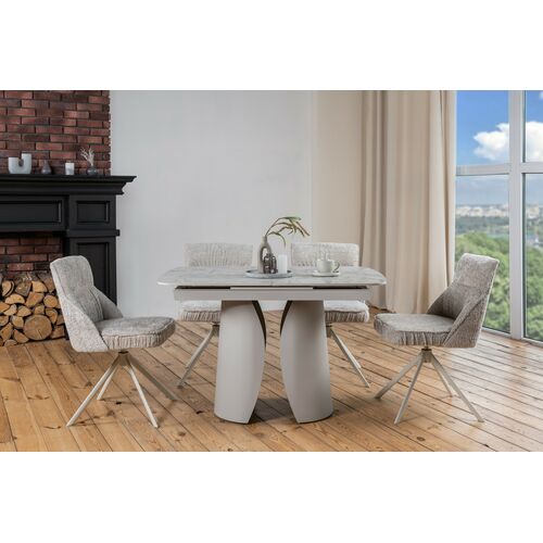 Керамічний стіл Лунаріо TML-1322 клауді грей+айворі - Фото №12