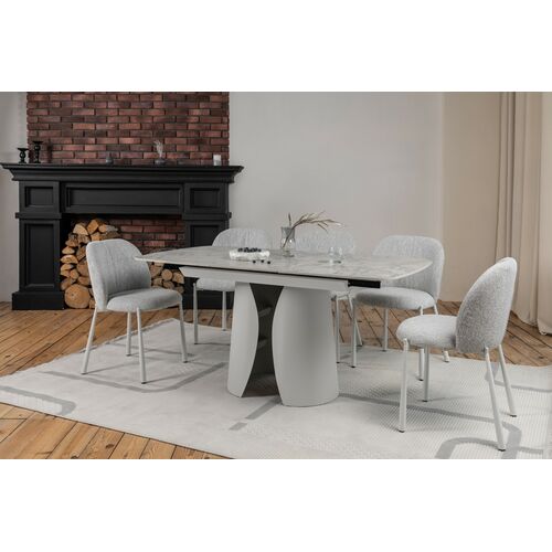 Керамічний стіл Лунаріо TML-1322 клауді грей+айворі - Фото №16