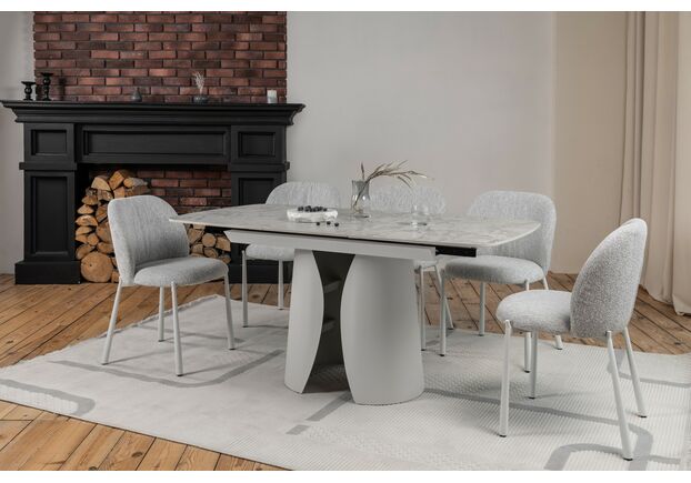 Керамічний стіл Лунаріо TML-1322 клауді грей+айворі - Фото №2