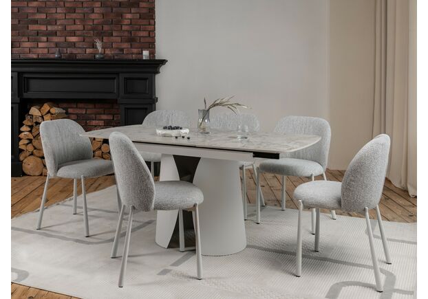 Керамічний стіл Лунаріо TML-1322 клауді грей+айворі - Фото №2