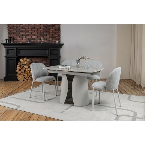 Керамічний стіл Лунаріо TML-1322 клауді грей+айворі - Фото №18