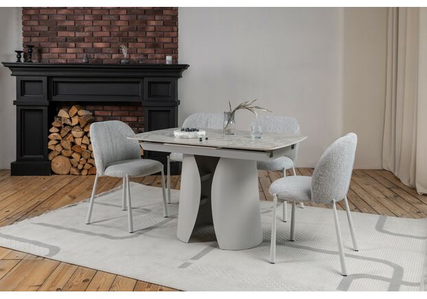 Керамічний стіл Лунаріо TML-1322 клауді грей+айворі - Фото №2