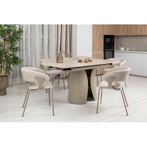 Керамічний стіл Лунаріо TML-1322 крема марфіль+капучино - Фото №12