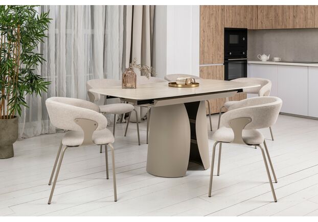 Фото №2. Керамічний стіл Лунаріо TML-1322 крема марфіль+капучино - Meblistico Керамічний стіл Лунаріо TML-1322 крема марфіль+капучино - Фото №2