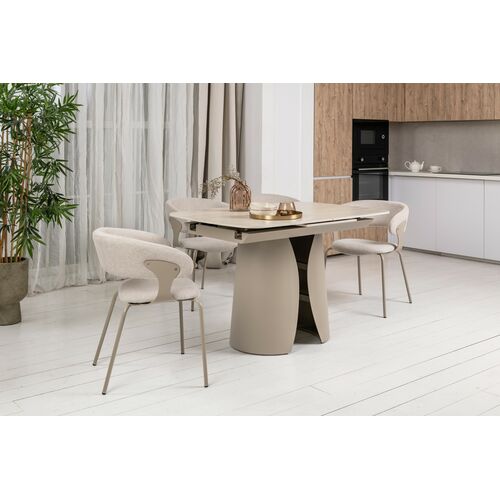 Керамічний стіл Лунаріо TML-1322 крема марфіль+капучино - Фото №13