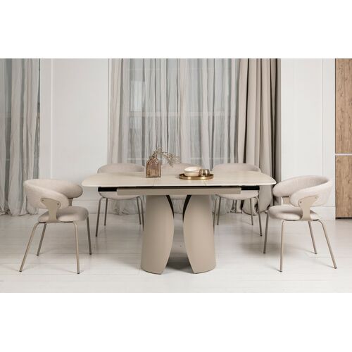 Керамічний стіл Лунаріо TML-1322 крема марфіль+капучино - Фото №15