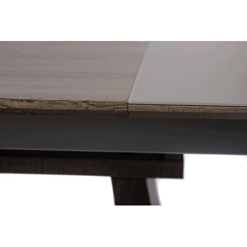 Стол обеденный TML-521-1 матовый серый+серый дуб - Фото №9