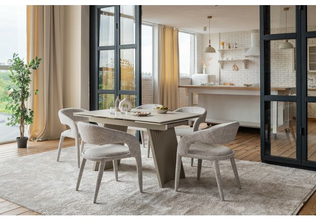 Фото №2. Керамический стол Олимпия ТМL-985 крема марфиль+бежевый - Meblistico Керамический стол Олимпия ТМL-985 крема марфиль+бежевый - Фото №2