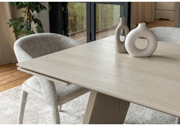 Фото №2. Керамический стол Олимпия ТМL-985 крема марфиль+бежевый - Meblistico Керамический стол Олимпия ТМL-985 крема марфиль+бежевый - Фото №2