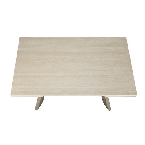 Керамический стол Олимпия ТМL-985 крема марфиль+бежевый - Фото №12