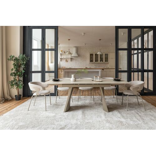 Керамический стол Олимпия ТМL-985 крема марфиль+бежевый - Фото №20