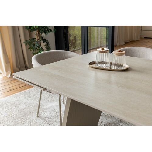 Керамический стол Олимпия ТМL-985 крема марфиль+бежевый - Фото №21