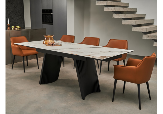 Керамічний стіл Олімпія TML-985 калакатта голд+чорний - Фото №2