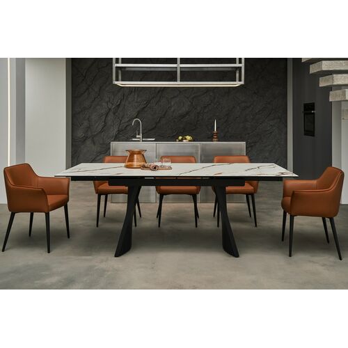 Керамічний стіл Олімпія TML-985 калакатта голд+чорний - Фото №6