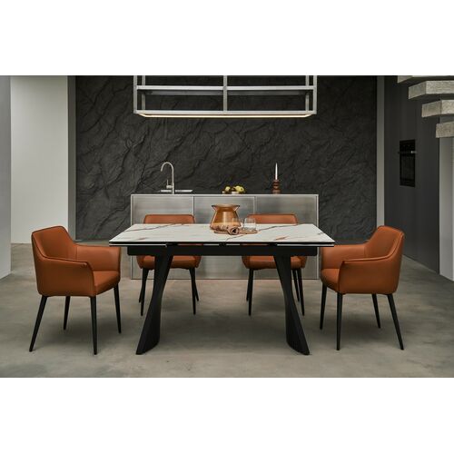 Керамічний стіл Олімпія TML-985 калакатта голд+чорний - Фото №7