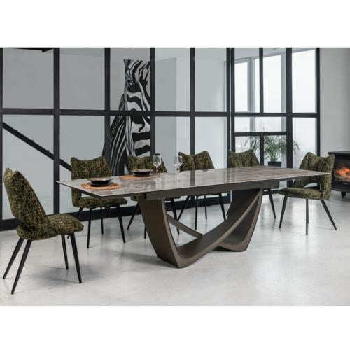 Керамический стол Беатриче TML-995 тайгер травертин+коричневый - Фото №3