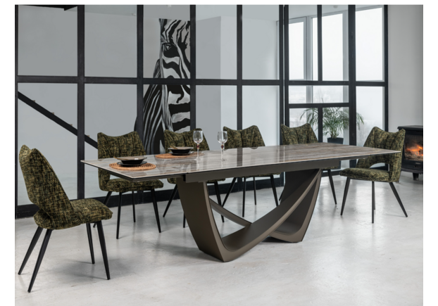 Керамический стол Беатриче TML-995 тайгер травертин+коричневый - Фото №2