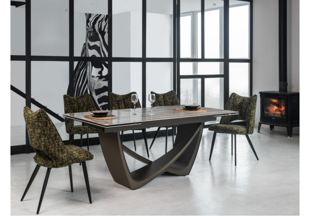 Керамический стол Беатриче TML-995 тайгер травертин+коричневый - Фото №2