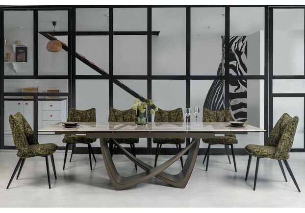 Керамический стол Беатриче TML-995 тайгер травертин+коричневый - Фото №2