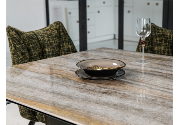 Керамический стол Беатриче TML-995 тайгер травертин+коричневый - Фото №2