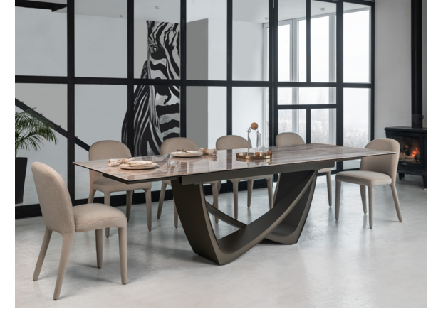 Керамический стол Беатриче TML-995 тайгер травертин+коричневый - Фото №2