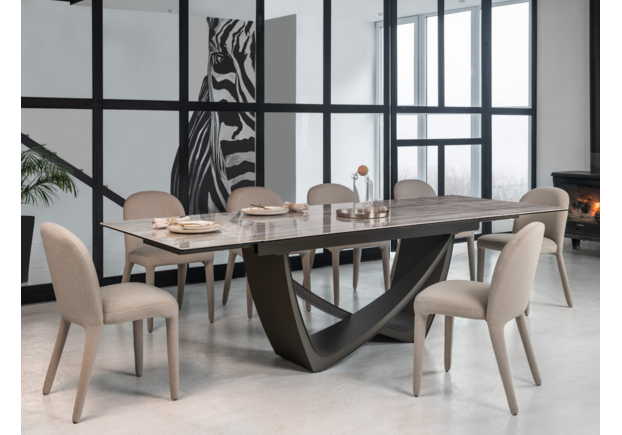 Керамический стол Беатриче TML-995 тайгер травертин+коричневый - Фото №2