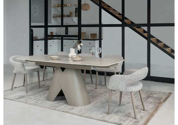 Керамічний стіл Паріс TML-997-1 крема марфіль+бежевий - Фото №2