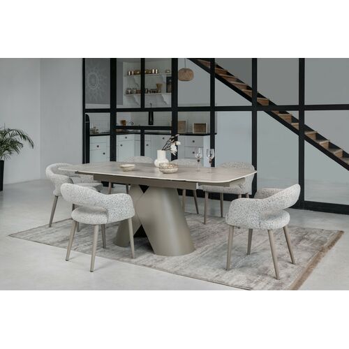 Керамічний стіл Паріс TML-997-1 крема марфіль+бежевий - Фото №13