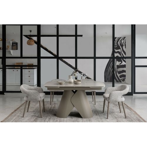 Керамічний стіл Паріс TML-997-1 крема марфіль+бежевий - Фото №15