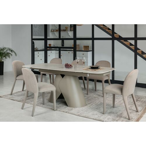 Керамічний стіл Паріс TML-997-1 крема марфіль+бежевий - Фото №4