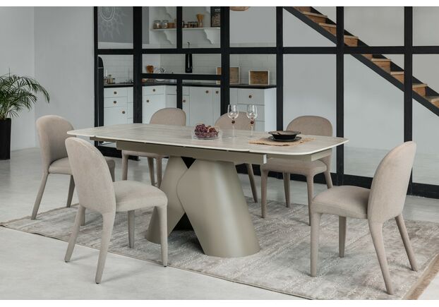 Керамічний стіл Паріс TML-997-1 крема марфіль+бежевий - Фото №2