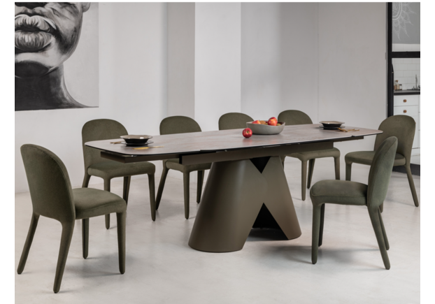 Фото №2. Керамічний стіл Паріс TML-997 айрон бронз+коричневий - Meblistico Керамічний стіл Паріс TML-997 айрон бронз+коричневий - Фото №2