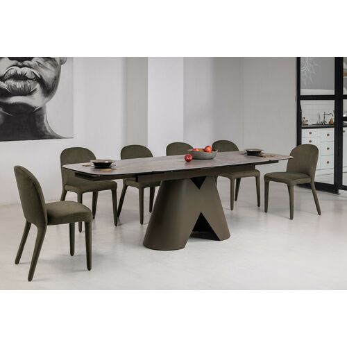 Керамічний стіл Паріс TML-997 айрон бронз+коричневий - Фото №4