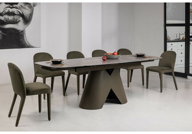 Фото №2. Керамічний стіл Паріс TML-997 айрон бронз+коричневий - Meblistico Керамічний стіл Паріс TML-997 айрон бронз+коричневий - Фото №2