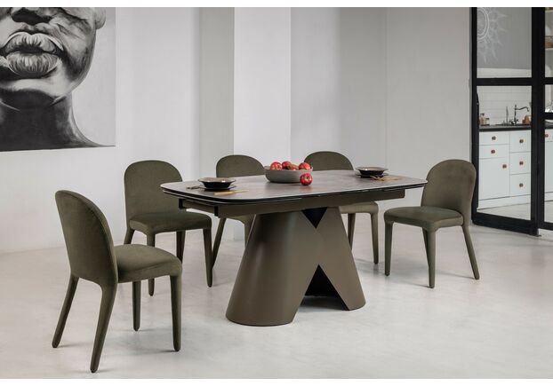 Фото №2. Керамічний стіл Паріс TML-997 айрон бронз+коричневий - Meblistico Керамічний стіл Паріс TML-997 айрон бронз+коричневий - Фото №2