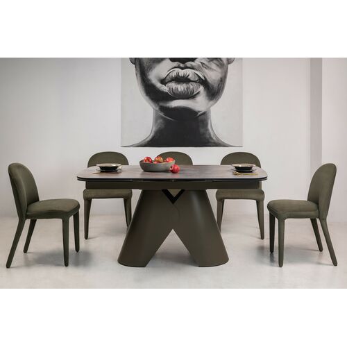 Керамічний стіл Паріс TML-997 айрон бронз+коричневий - Фото №6