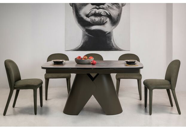 Фото №2. Керамічний стіл Паріс TML-997 айрон бронз+коричневий - Meblistico Керамічний стіл Паріс TML-997 айрон бронз+коричневий - Фото №2