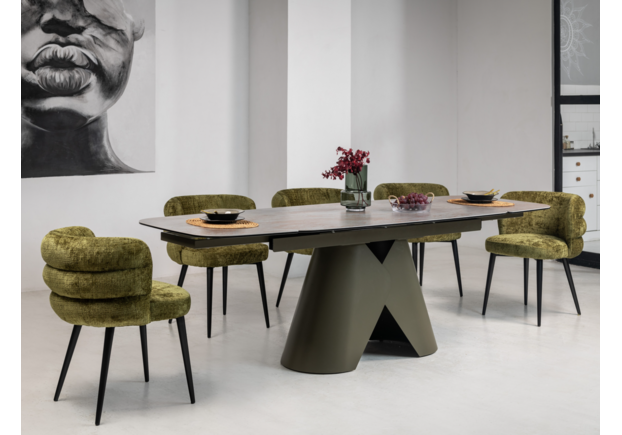 Фото №2. Керамічний стіл Паріс TML-997 айрон бронз+коричневий - Meblistico Керамічний стіл Паріс TML-997 айрон бронз+коричневий - Фото №2