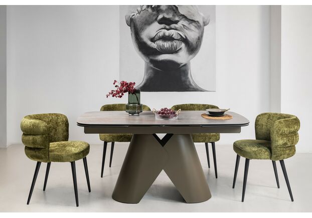 Фото №2. Керамічний стіл Паріс TML-997 айрон бронз+коричневий - Meblistico Керамічний стіл Паріс TML-997 айрон бронз+коричневий - Фото №2